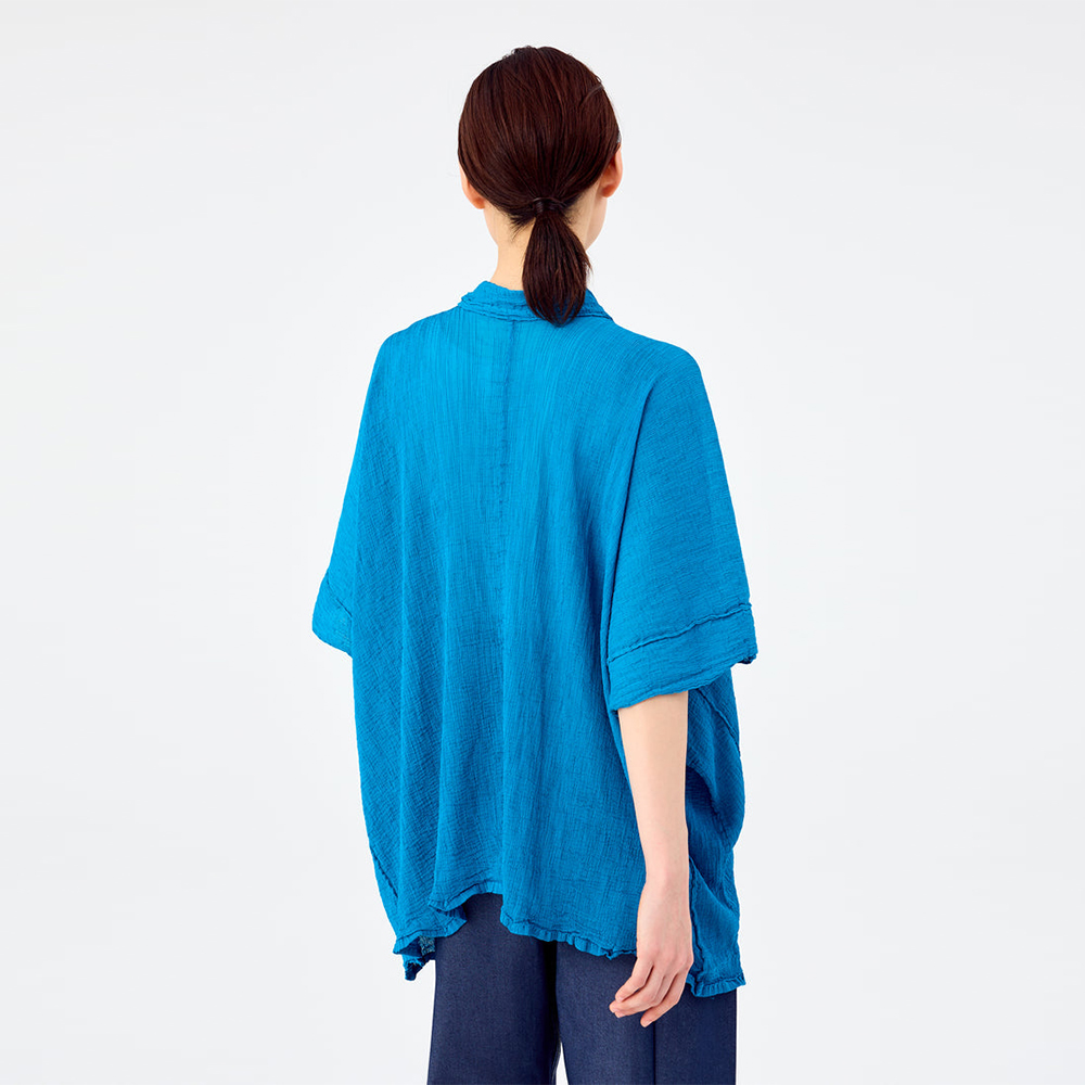 이세이미야케 미 반팔셔츠 SQUARE SEE-THROUGH CREPE MI54FO372 - 상세 이미지 5