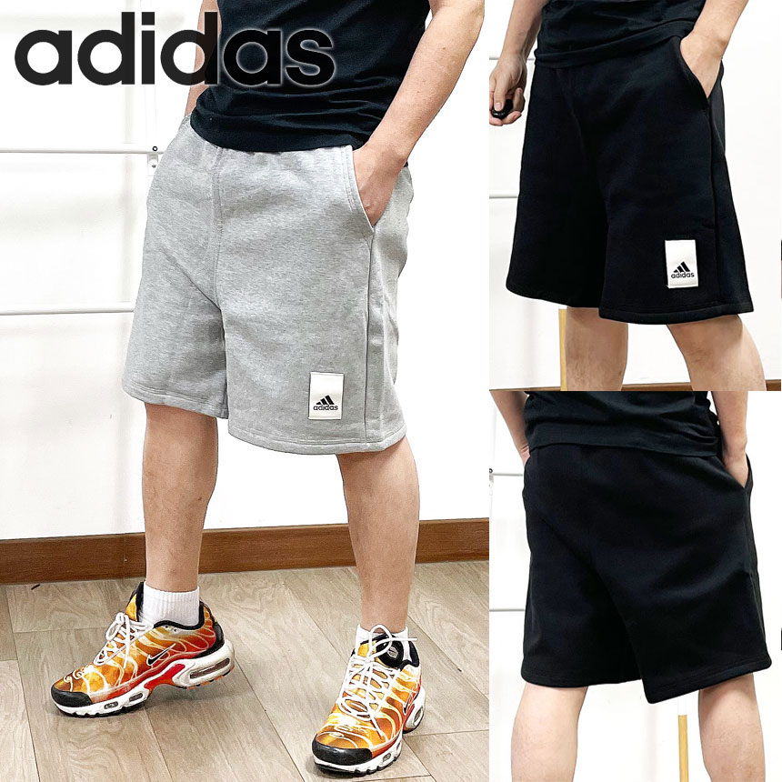 [오늘출발] 아디다스 라운드 플리스 트레이닝 와이드 버뮤다 팬츠 반바지 그레이(IA9359), S - 상품 이미지