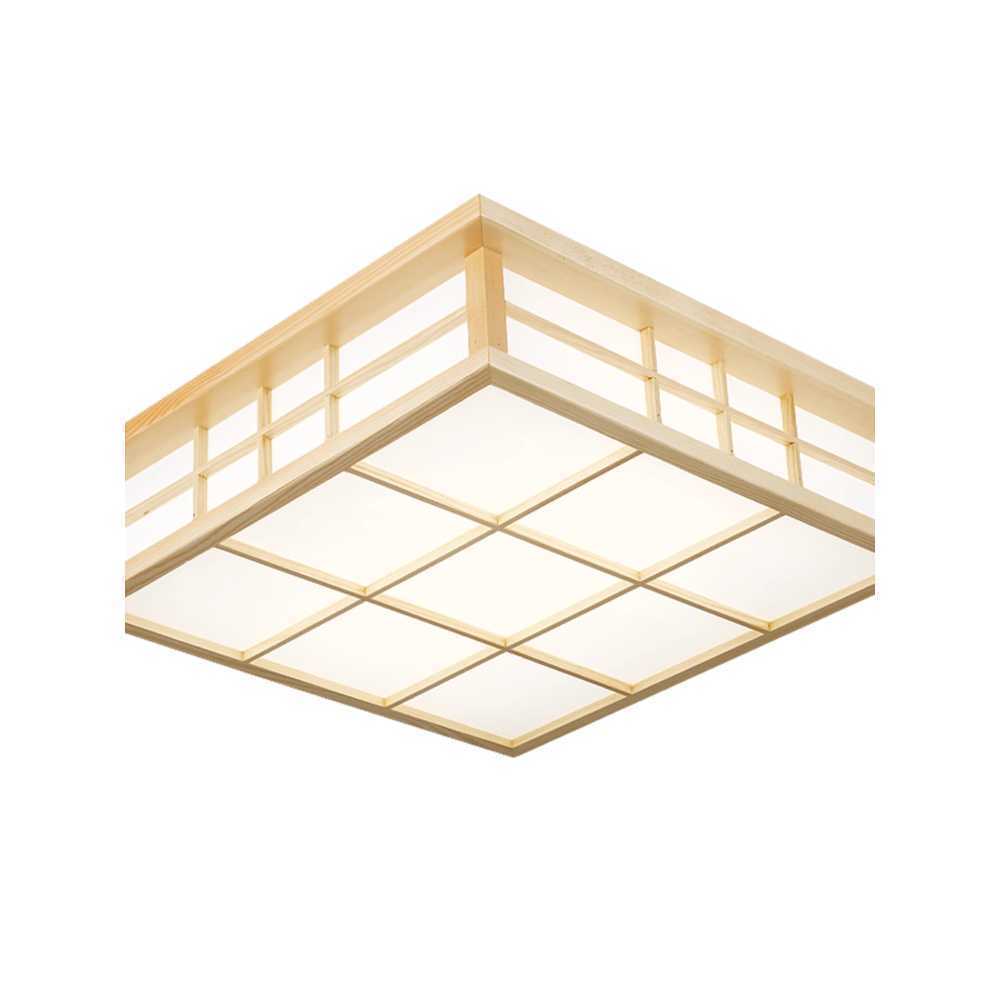 한옥 천장등 원목 프레임 전통 일본식 인테리어 조명 45x45 LED 백색 24W - 상세 이미지 2