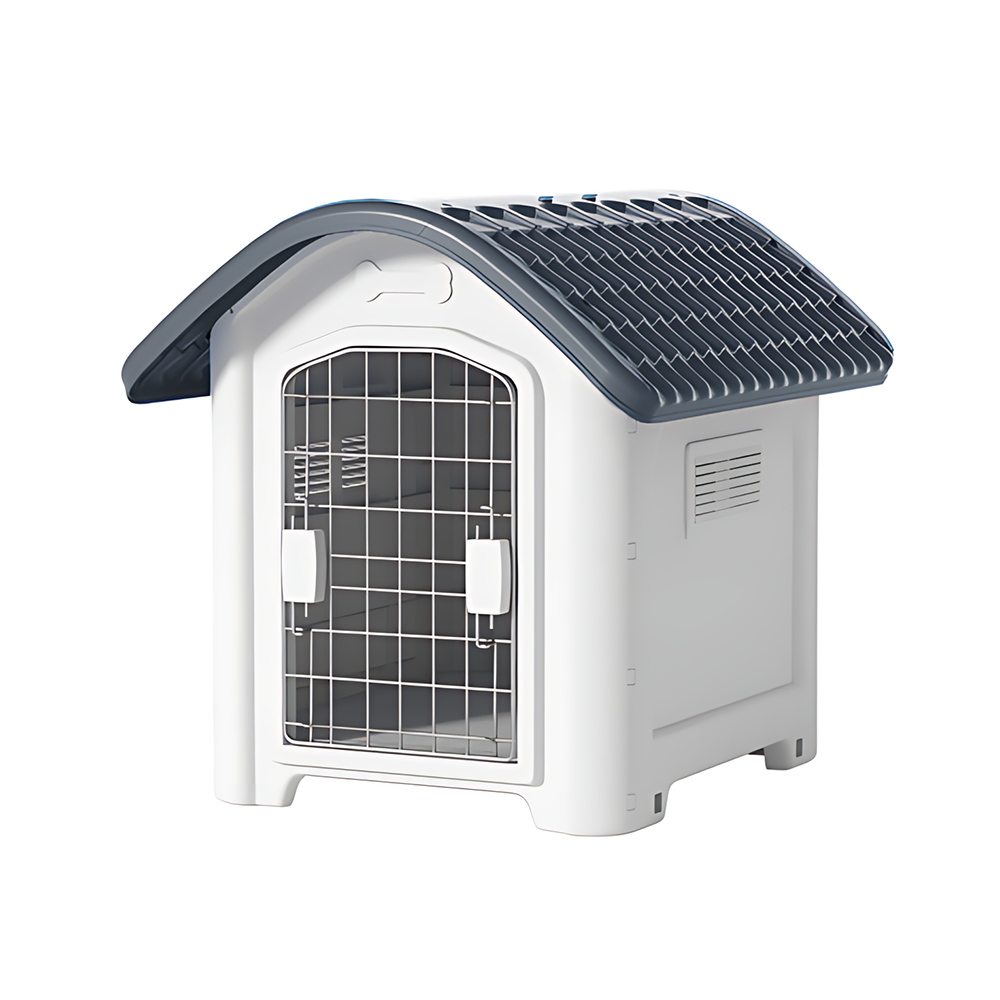 야외 강아지 애견하우스 개집 실외용 방수 세이프하우스 에메랄드그레이