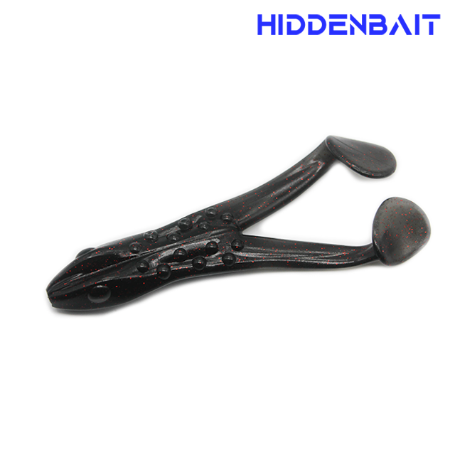 히든베이트 케레스 버징웜 개구리웜 쉐드 소프트베이트 배스낚시 배스루어 H018 BLACK RED FLAKE, 10cm(4인치) - 상품 이미지