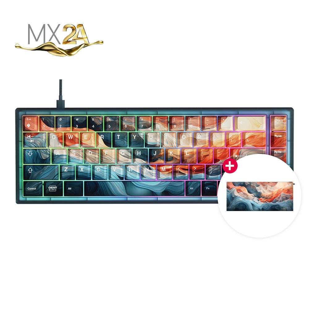 체리 엑스트리파이 XTRFY K5V2 RGB 기계식 커스텀 키보드 핫스왑 적축 MX2A (장패드 포함) - 상품 이미지