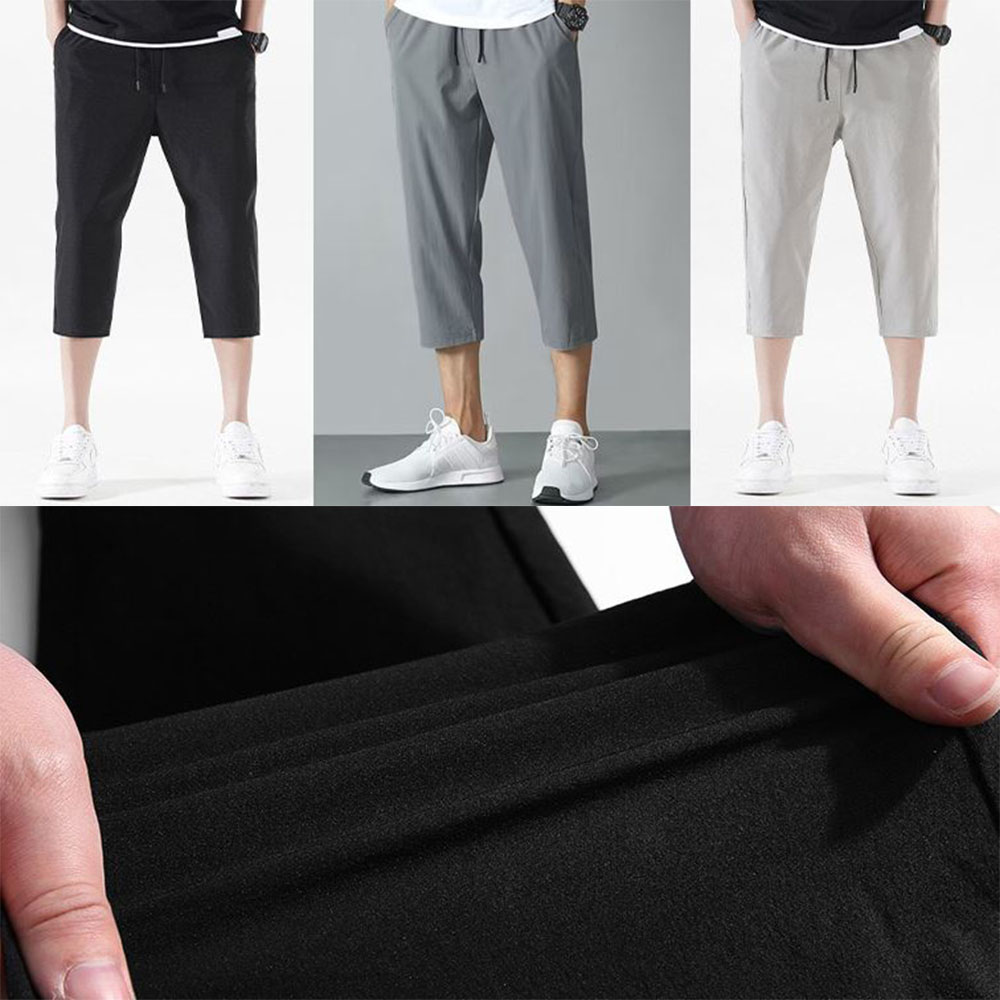 남성 쿨링 반바지 시원한 여름 남자 통기성 패션 팬츠 - 상품 이미지