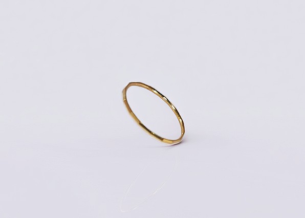 14k 사각 사이클 커팅 반지 여자 남자 패션 심플 데일리 살반지 선물 - 상세 이미지 2