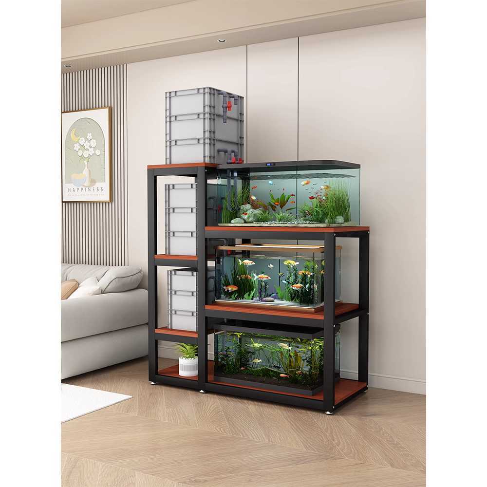 수족관 어항 받침대 인테리어 스탠드 수조 거치대 2단 90x40cm 바닥120(높이110cm) - 상세 이미지 2
