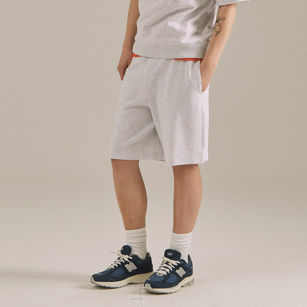 베이직하우스 남성 버뮤다팬츠 6부 트레이닝 밴딩 면 반바지 LYHP3101