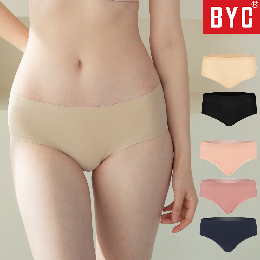 BYC 여성 심리스 팬티 모달 노라인 햄 라인 무봉제 세트 빅사이즈 여자 팬티