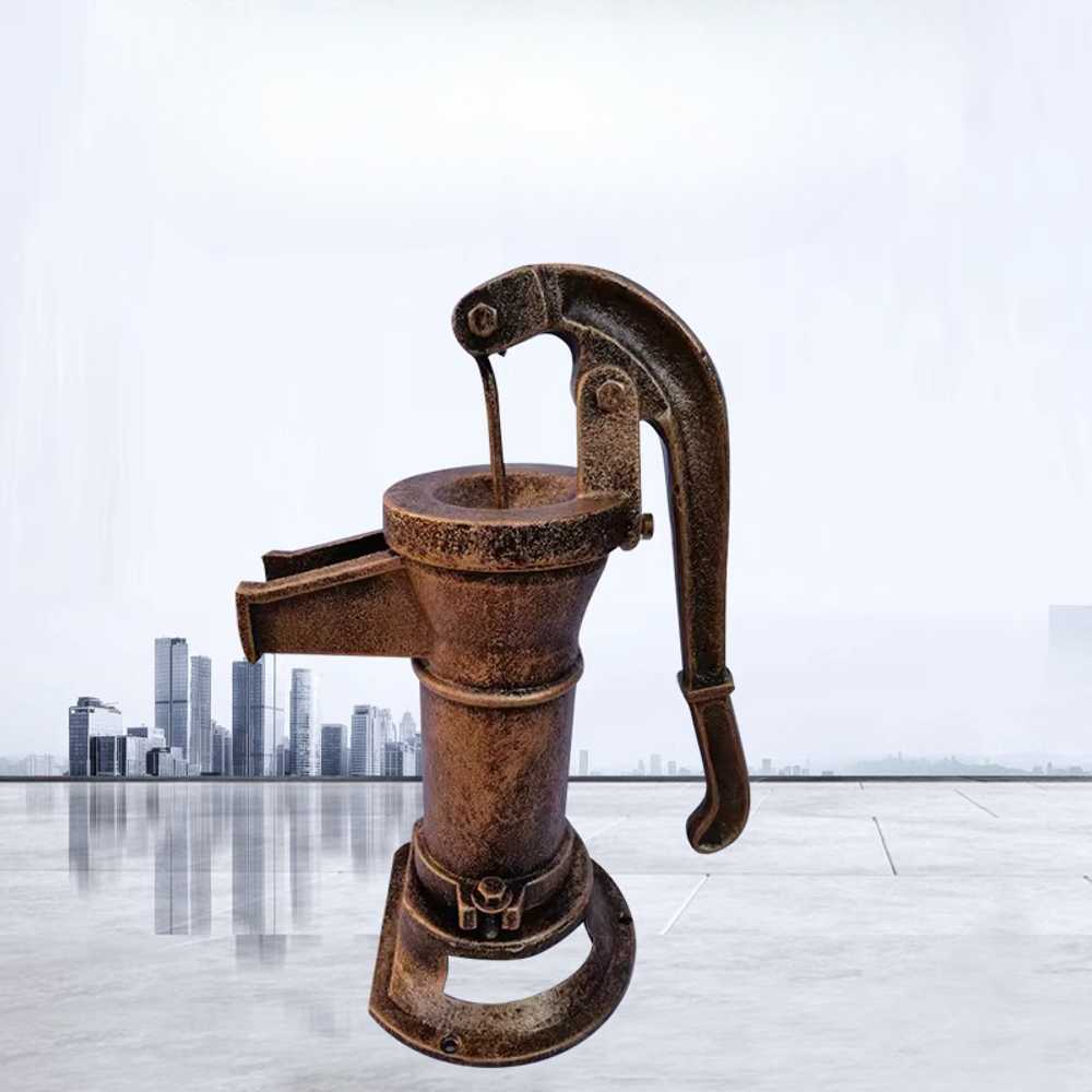 수동 재래식 펌프 야외 물 퍼올리는 농가용 장비 브론즈(높이 50cm) - 상세 이미지 2