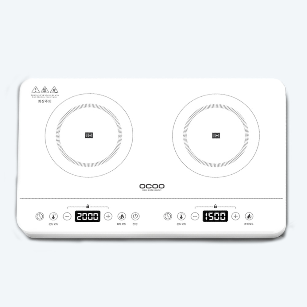 [화이트 최신상] 오쿠 프리미엄 2구 인덕션 OCC-IH2100W 화이트