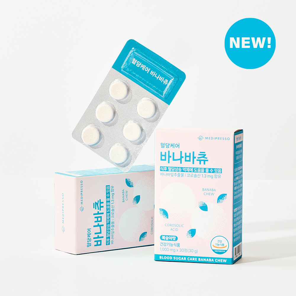 메디프레소 혈당케어 바나바츄 1,000mg 30정, 1개 - 메인 이미지