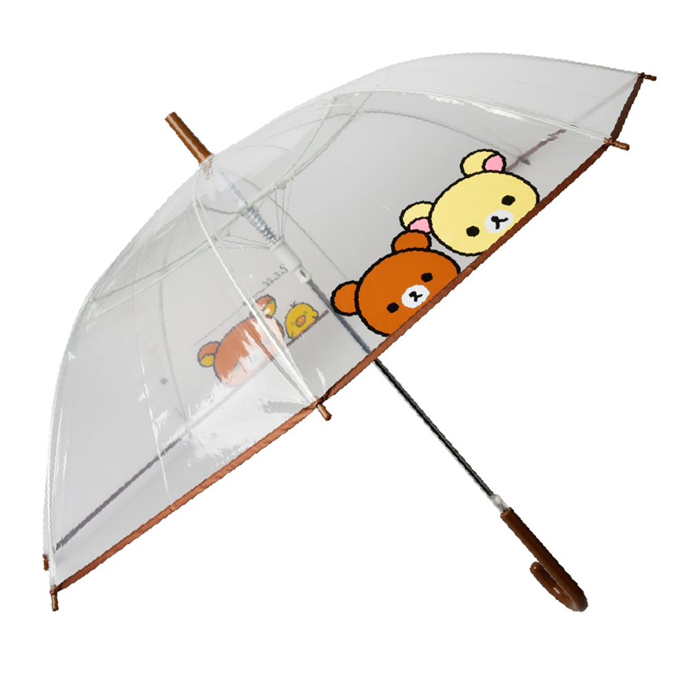 리락쿠마 투명 우산 58cm 캐릭터 코리락쿠마 키이로이토리 산엑스 장우산 굿즈