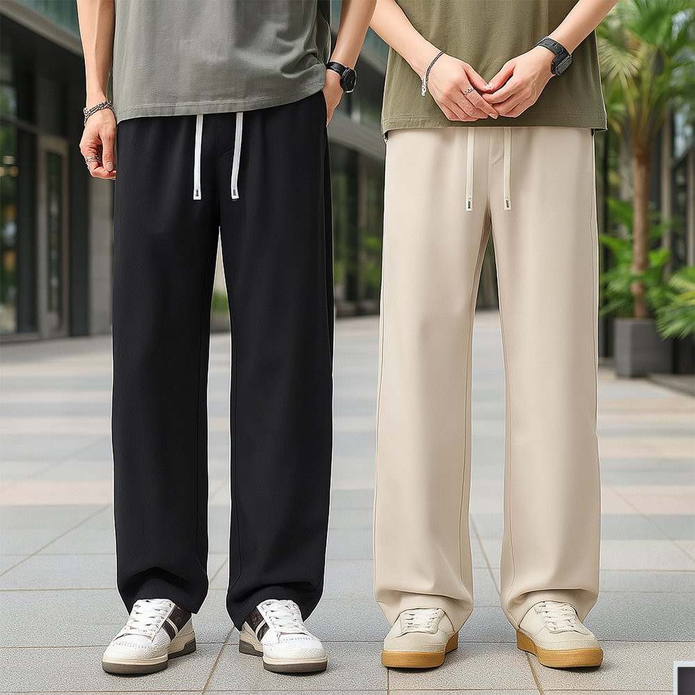 1+1 여름슬랙스 남자냉장고바지 남자여름긴바지 - 상세 이미지 2