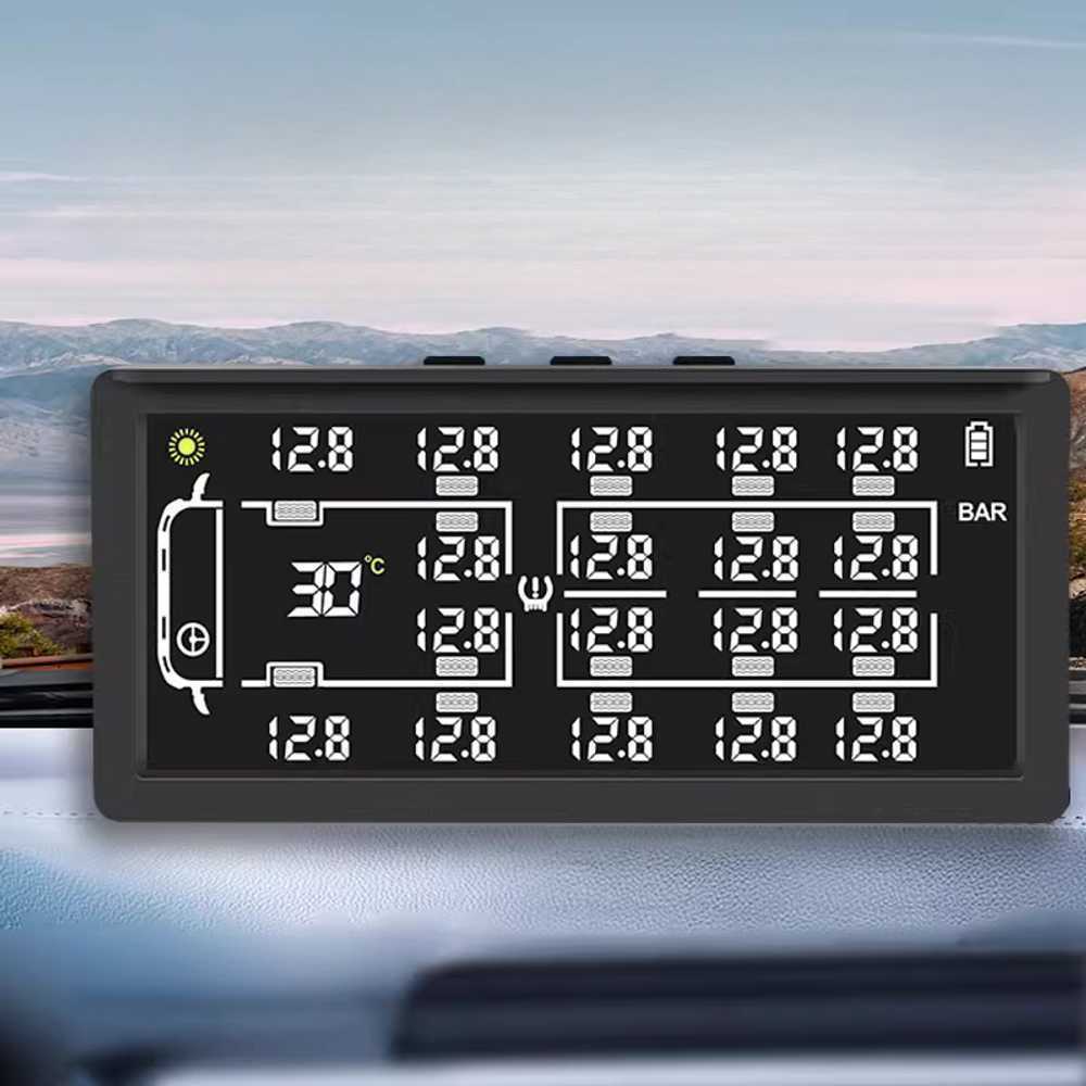 대형차 타이어 공기압 게이지 측정기 체크기 계기판 H8 4000mAh 6륜(태양열) - 상세 이미지 2