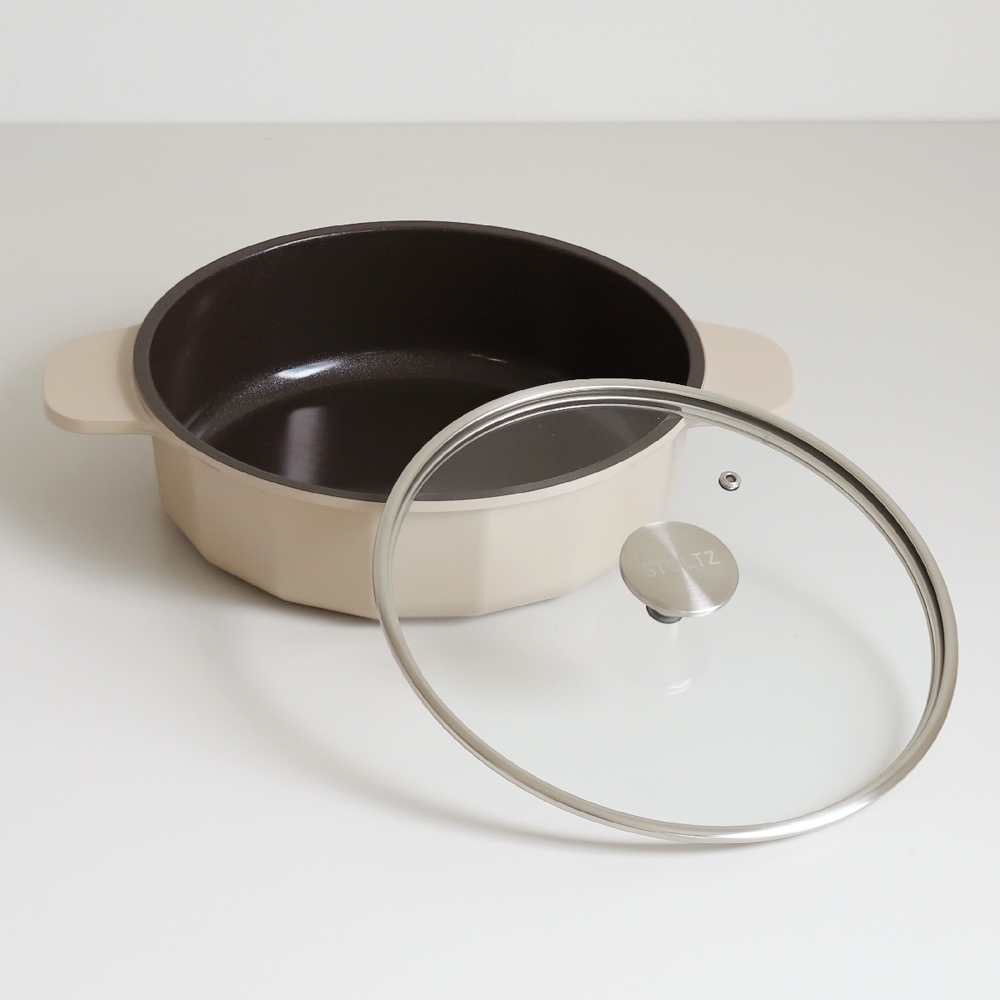 STOLTZ 슈톨츠 초코 쿡웨어 IH 전골냄비 24cm 알루미늄 통주물 인덕션냄비 - 상품 이미지