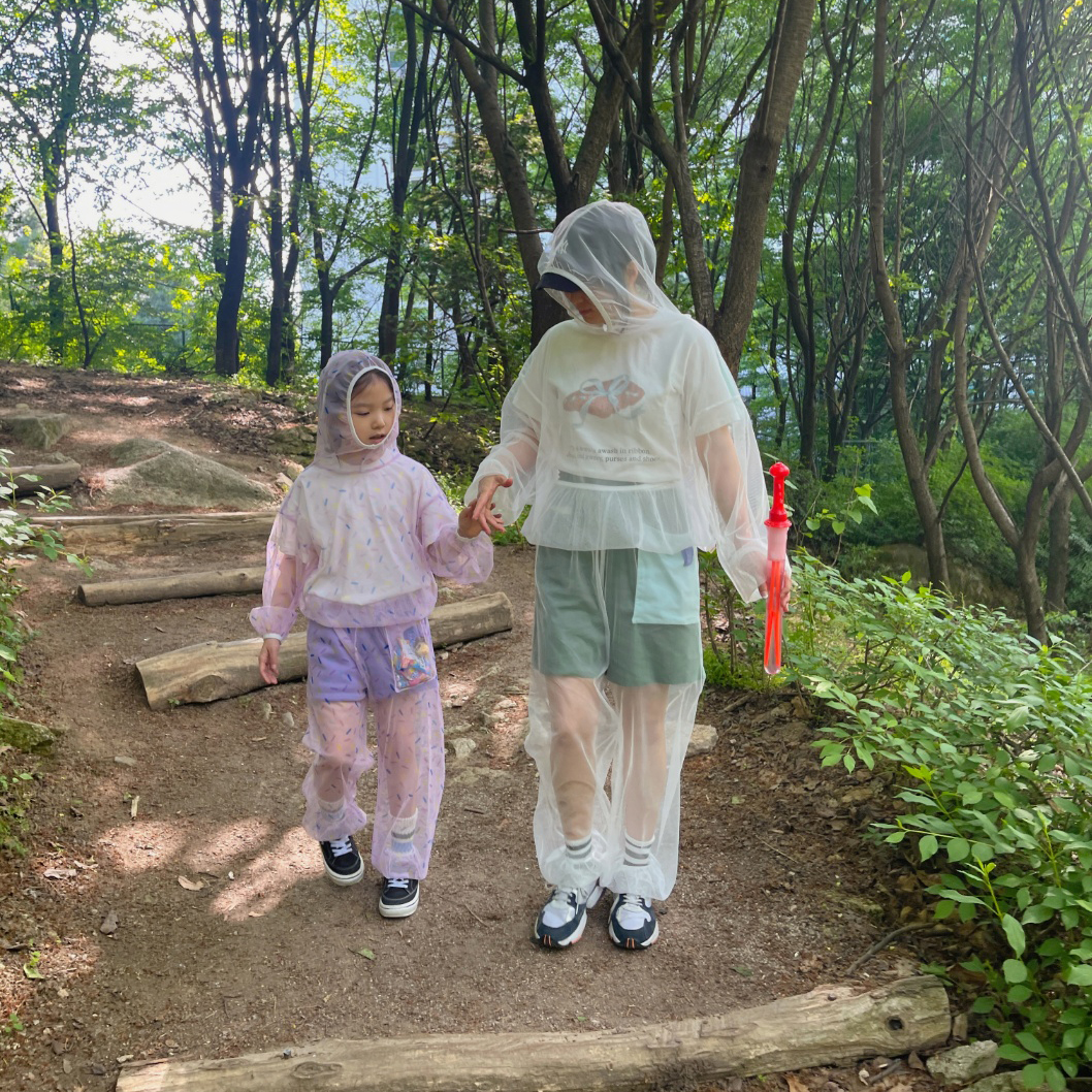 성인.아동.몬스터 모기장옷 후드 바지 세트