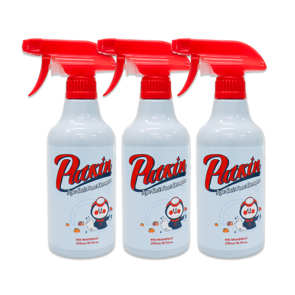 풋킨 제주 솔트 풋샴푸 500ml 레드자몽향 풋케어 발샴푸 발냄새제거 - 상세 이미지 2