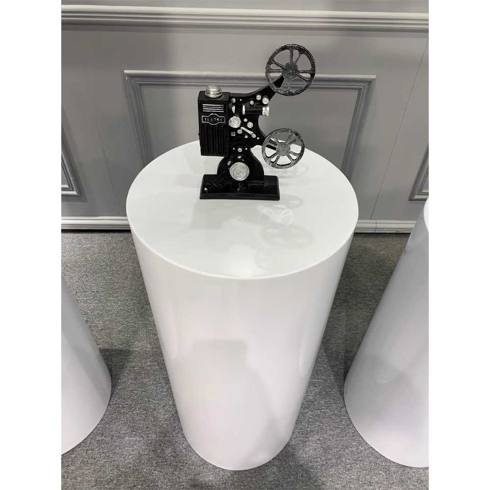 전시다이 원형 화이트 디스플레이 스튜디오 소품샵 30x70cm - 상세 이미지 3