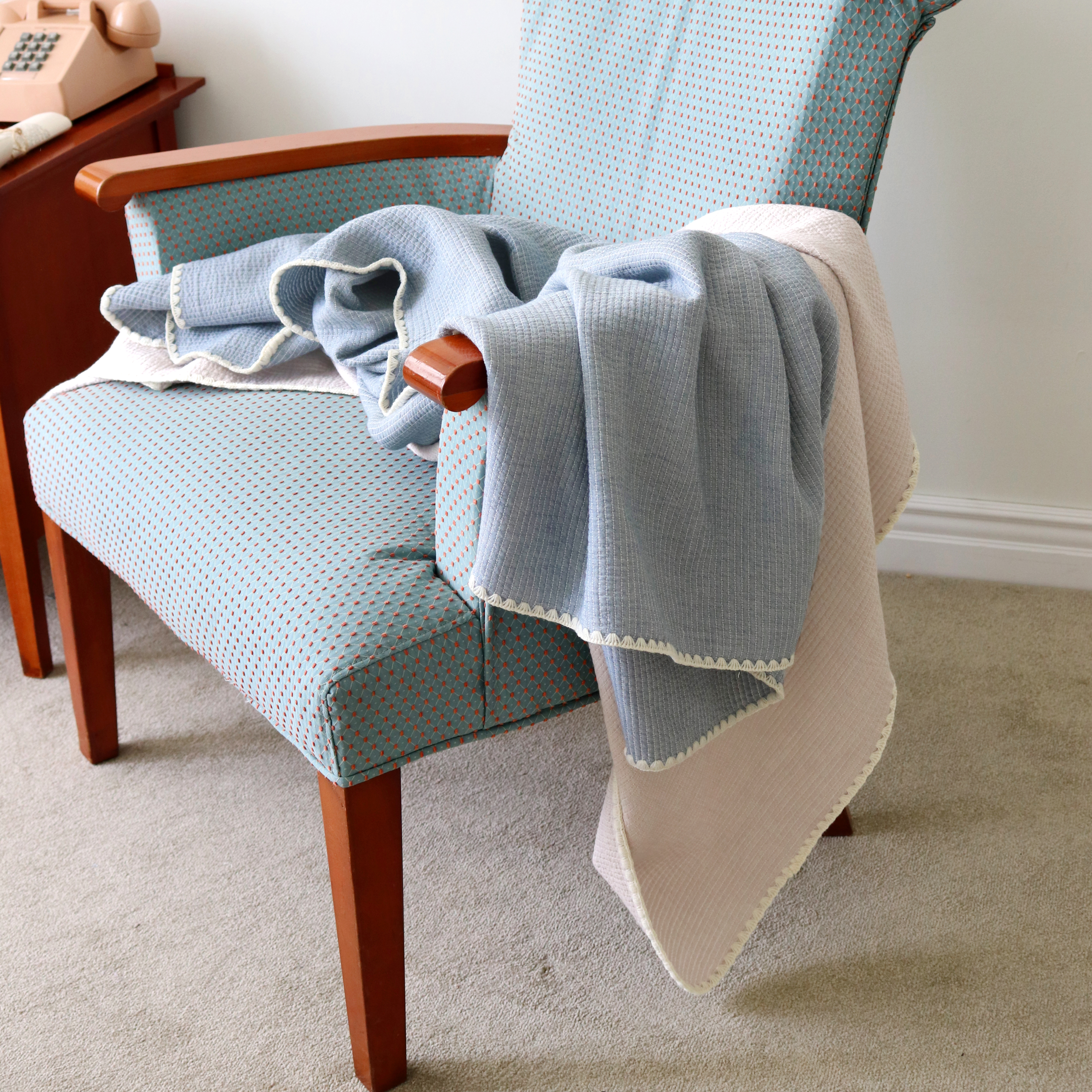 피넛버터젤리 모달 면 누빔 삼중직 블랭킷 피그먼트 여름 얇은 대형 무릎 담요 100x140