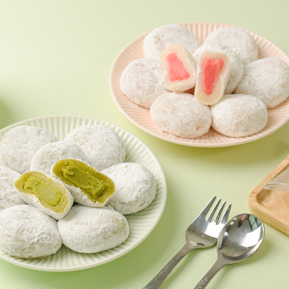 아침애떡 아이스 모찌떡 찹살떡 딸기맛 녹차맛 40g 10개입 2팩 - 상품 이미지