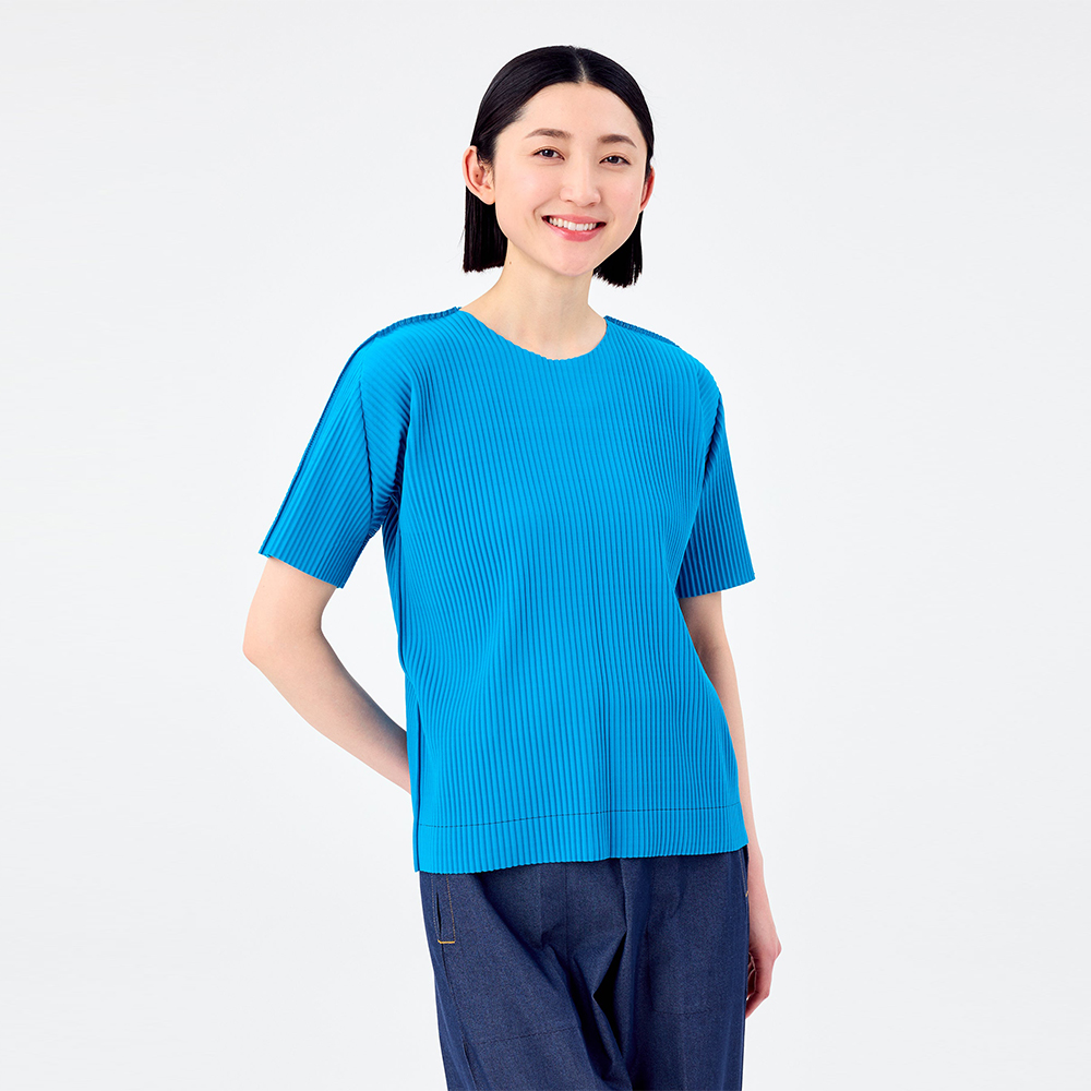 이세이미야케 미 반팔 FINE KNIT PLEATS COLOR 1 MI54KK396 - 상세 이미지 5