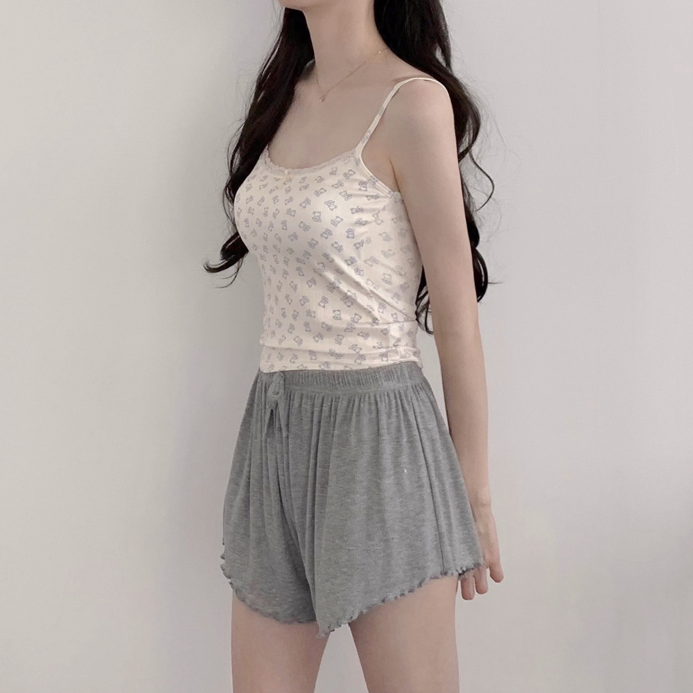 잠옷반바지 여름잠옷바지 실내복 시원한 파자마 4color - 상세 이미지 3
