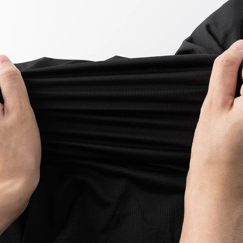 남성 여름 아이스 실크 러닝티 빠른건조 통기성 5XL까지 블랙 M(40-50kg) 이미지 6
