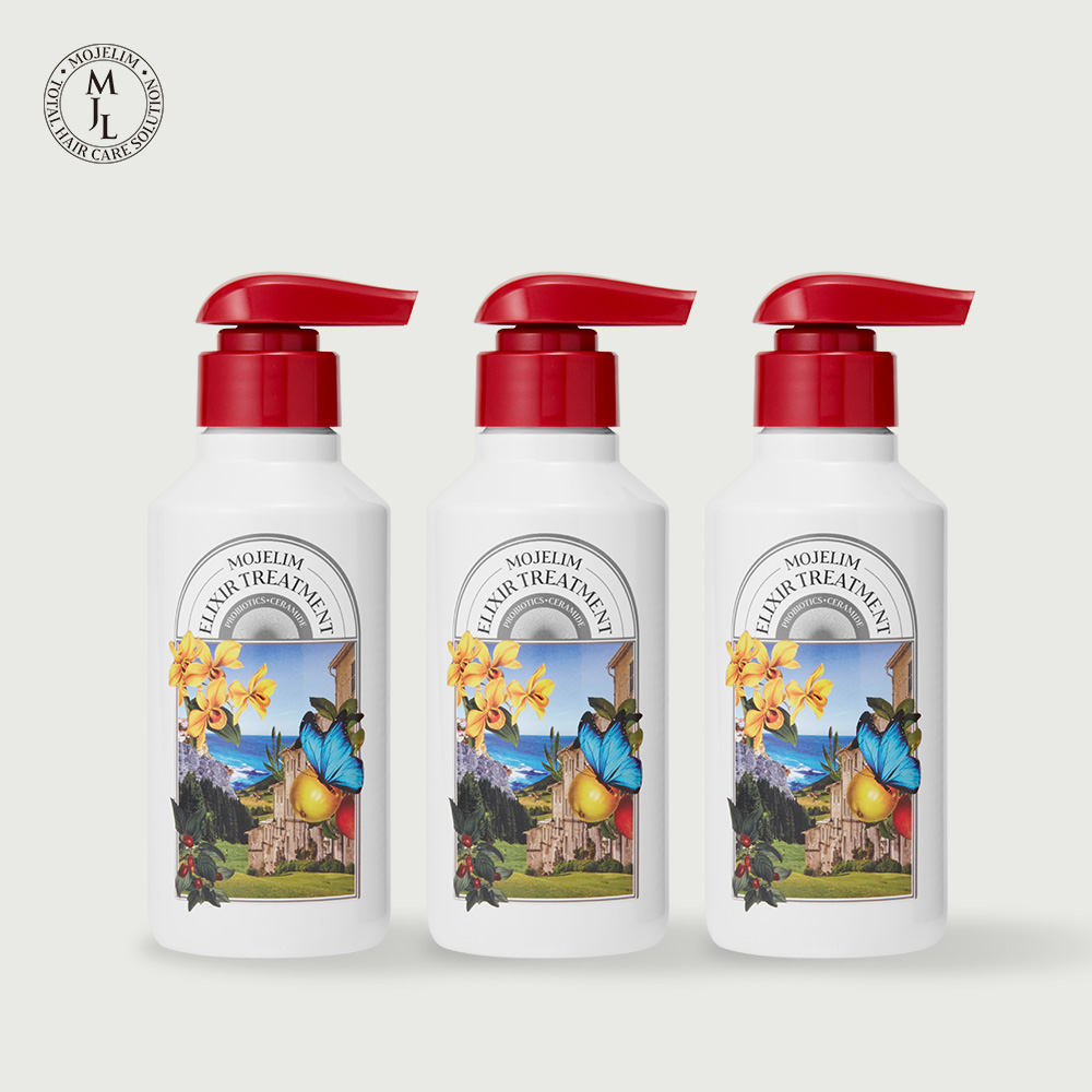 [도착보장] 모제림 엘릭서 트리트먼트 두피사용 모발영양 실리콘프리 머릿결개선 300ml, 3개 - 상품 이미지