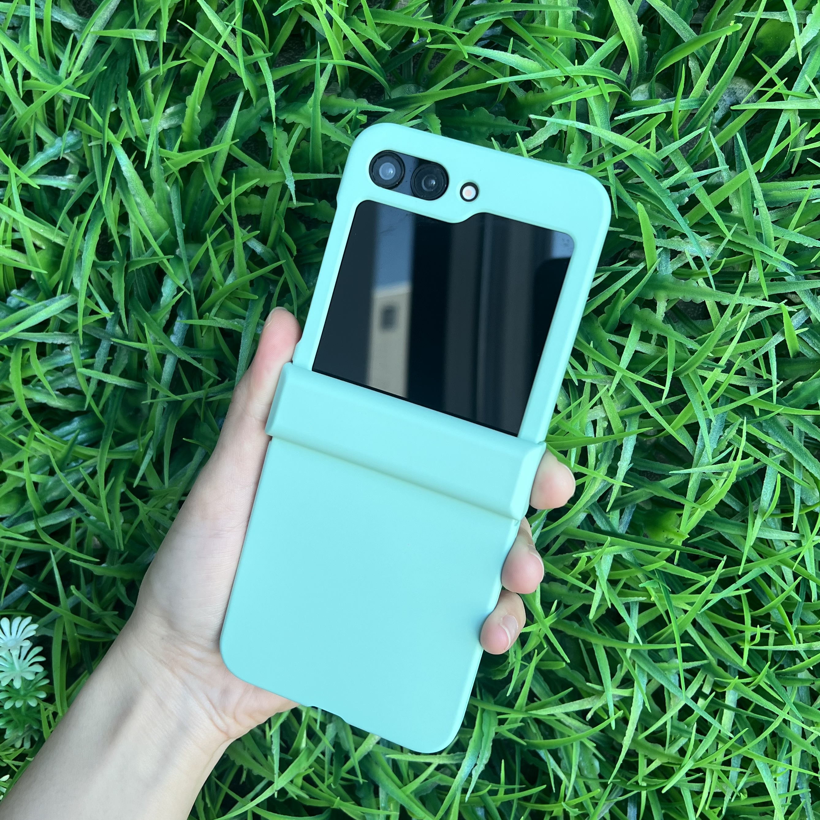 힌지보호 케이스 하드 범퍼 슬림 풀커버 카메라보호 지플립 화이트, 갤럭시Z 플립6 - 상세 이미지 3