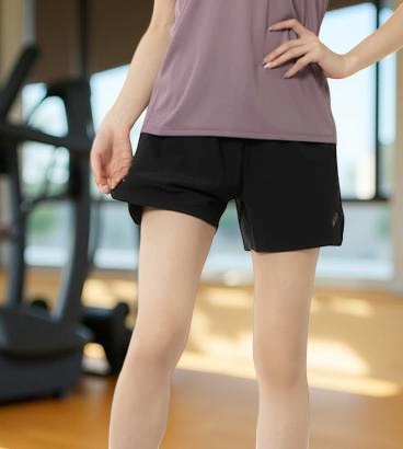 아식스 러닝 헬스 여성 반바지 4인치 블랙 2012D089