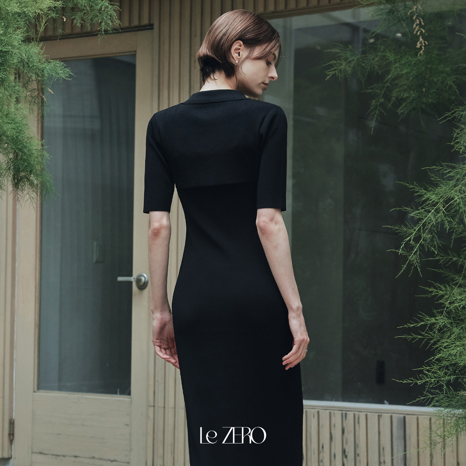 [제로스트릿] [세트] 르제로 루나 볼레로 니트 & 원피스 [SET-UP] LeZERO LUNA BOLERO KNIT & ONE-PIECE / BLACK - 상세 이미지 3