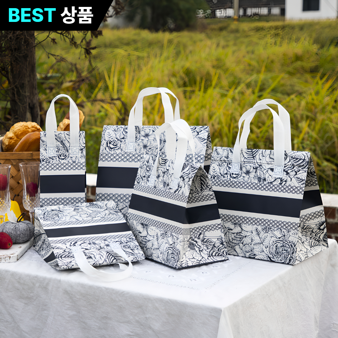 라앤민코 고급 보냉가방 일회용 부직포 은박 보온 보냉백 - 상품 이미지