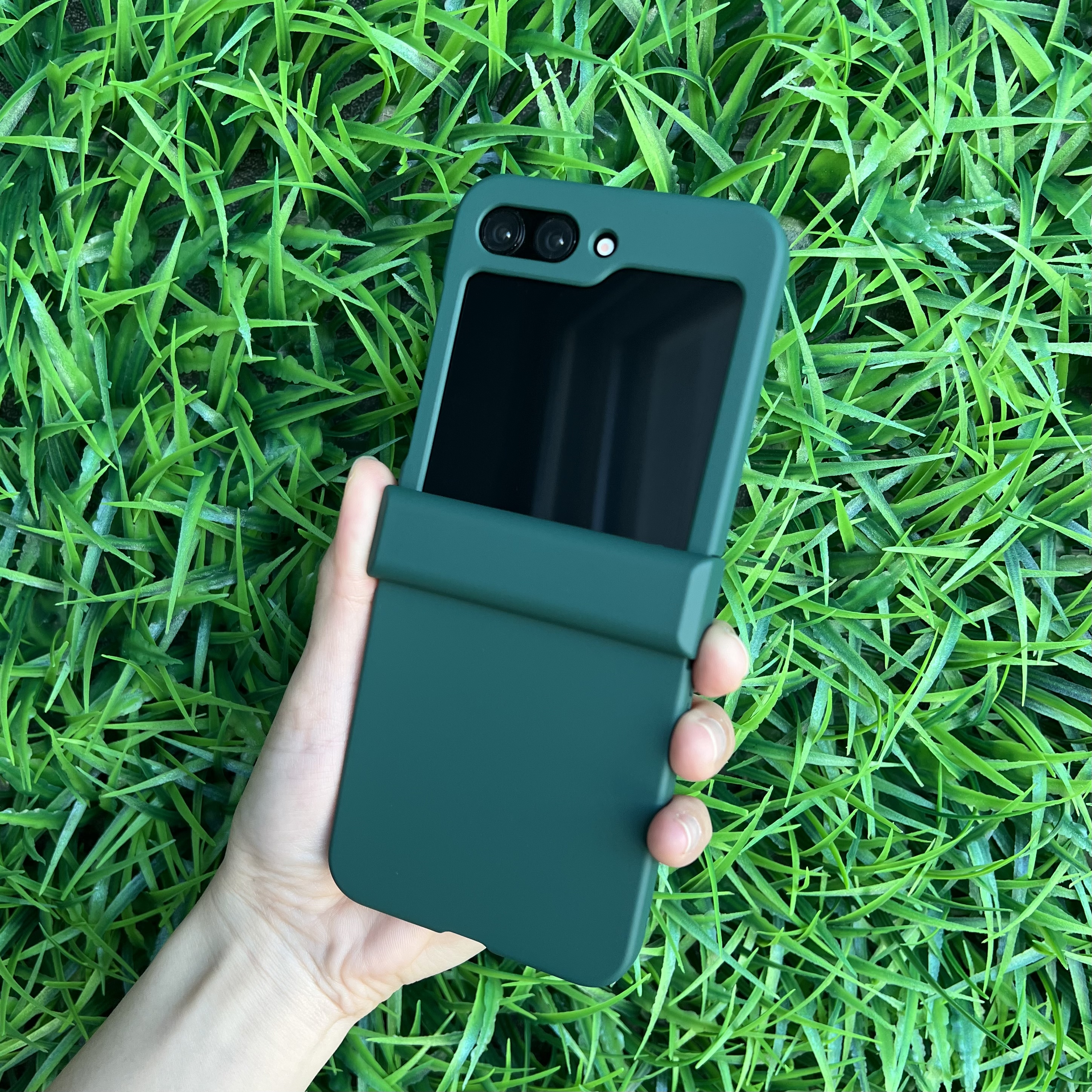 힌지보호 케이스 하드 범퍼 슬림 풀커버 카메라보호 지플립 화이트, 갤럭시Z 플립6 - 상세 이미지 2