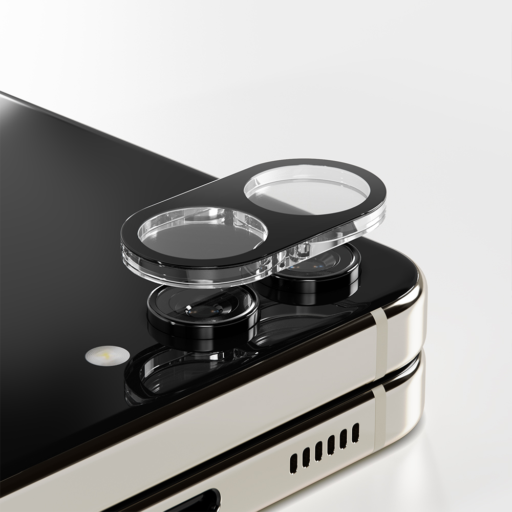 아이엠듀 카메라 보호 필름 풀커버 강화유리 빛번짐 방지 블랙 갤럭시Z 플립5, 2매입