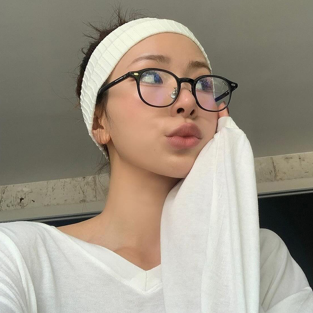 하이스터 안경 홈즈2 Holmes2 BSV 둥근 사각 여자 뿔테 코받침 안경테 - 상품 이미지