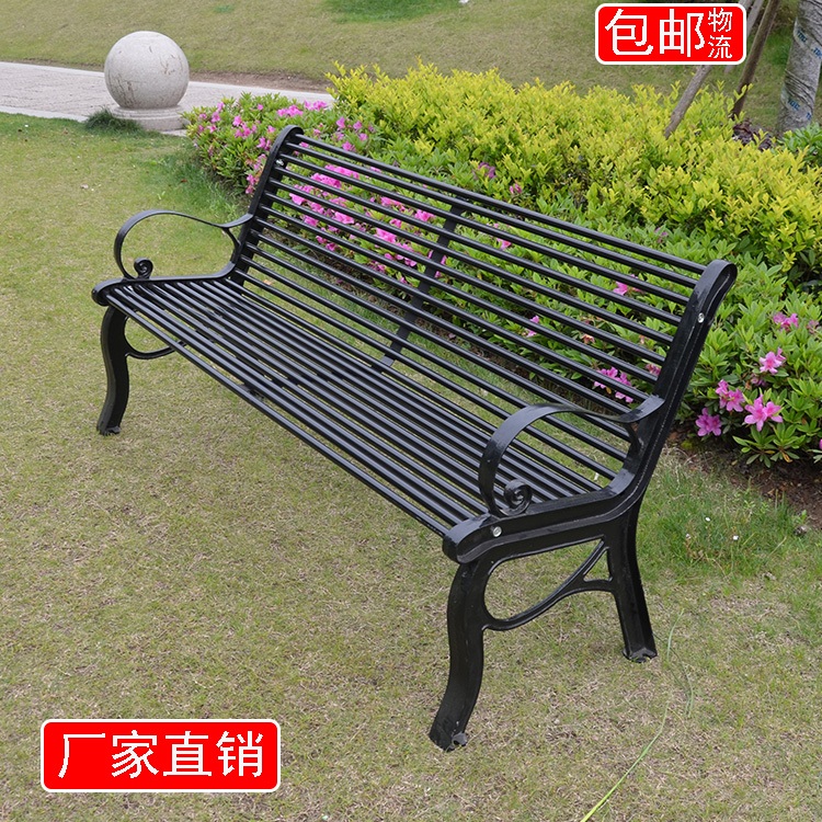 철제 야외 벤치 공원 관공서 카페 의자 벤치의자 학교 정원 테라스 야외벤치 아이언풋 1.2 120x63x78 - 상세 이미지 4