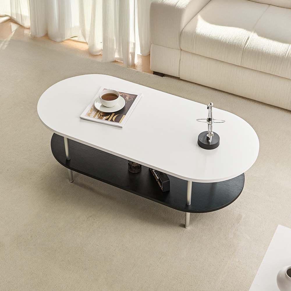 클라르 높은소파테이블 좌식 타원형 낮은 식탁 테이블 1200