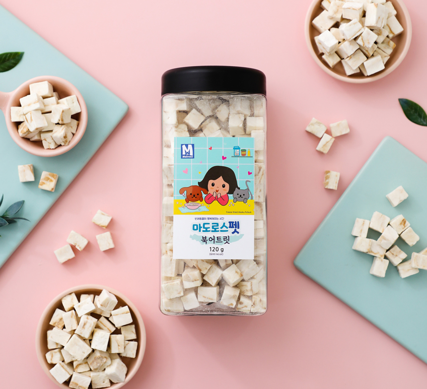 마도로스펫 북어트릿 120g(대용량) 동결건조 강아지간식 상품 이미지