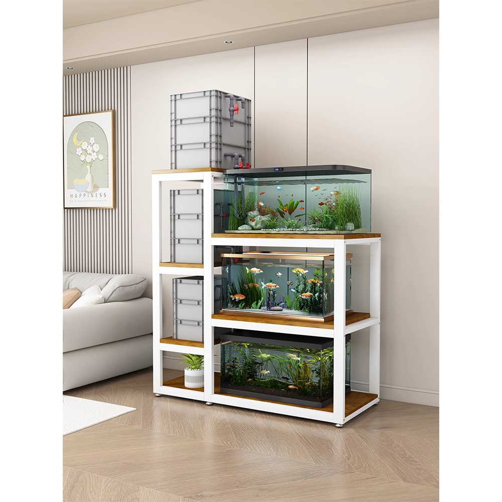 수족관 어항 받침대 인테리어 스탠드 수조 거치대 2단 90x40cm 바닥120(높이110cm) - 상세 이미지 4