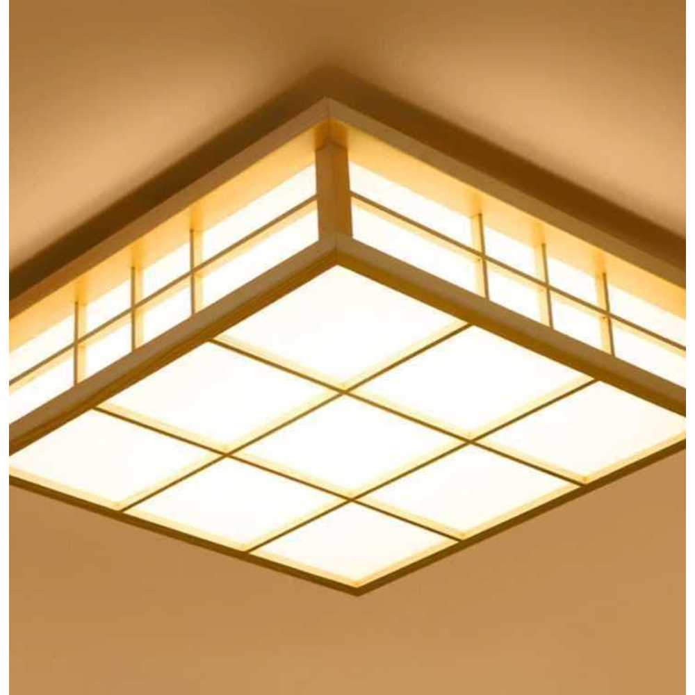 한옥 천장등 원목 프레임 전통 일본식 인테리어 조명 45x45 LED 백색 24W - 상세 이미지 3