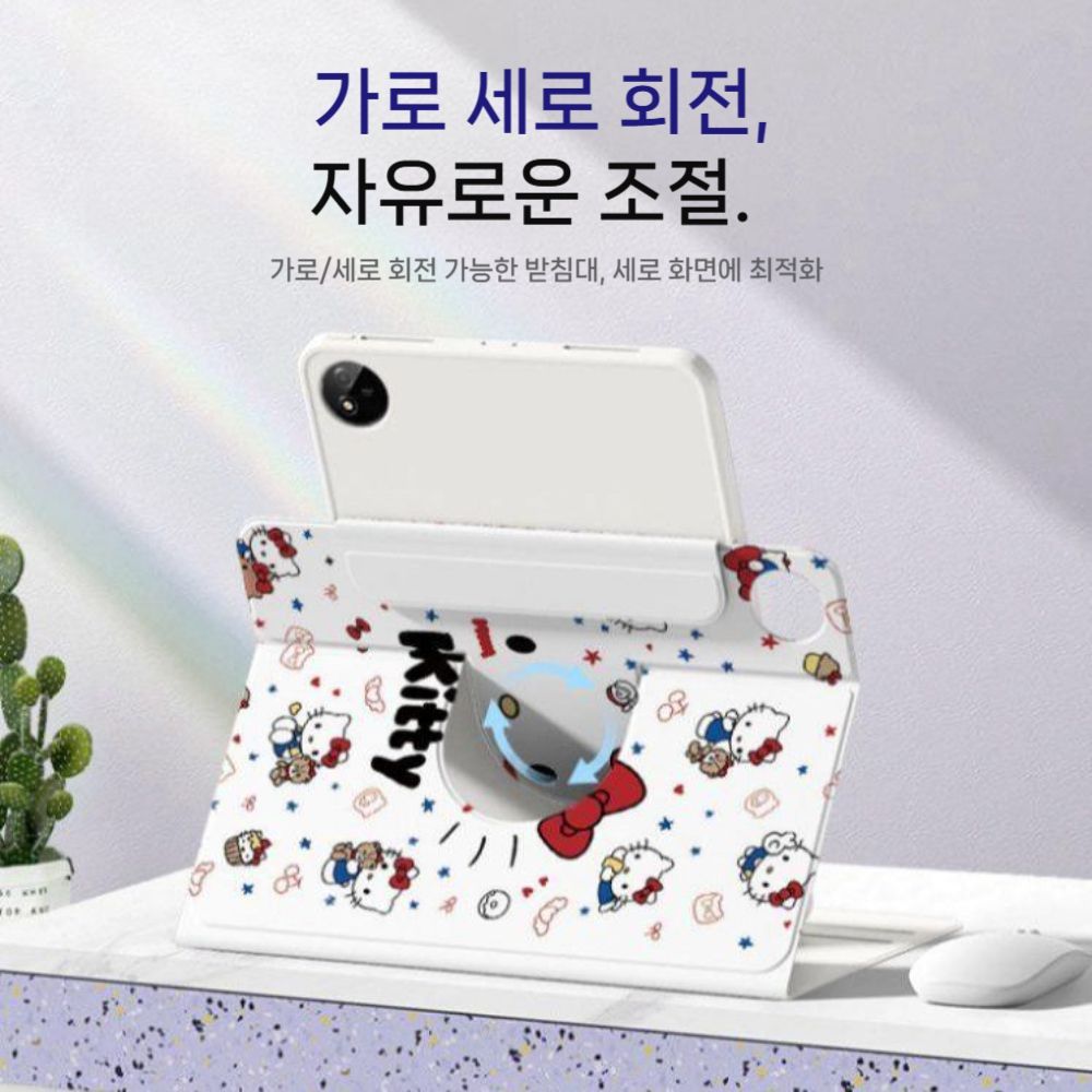 원플러스 패드3 케이스 회전 스크린 고양이 실리콘 커버 - 상세 이미지 3
