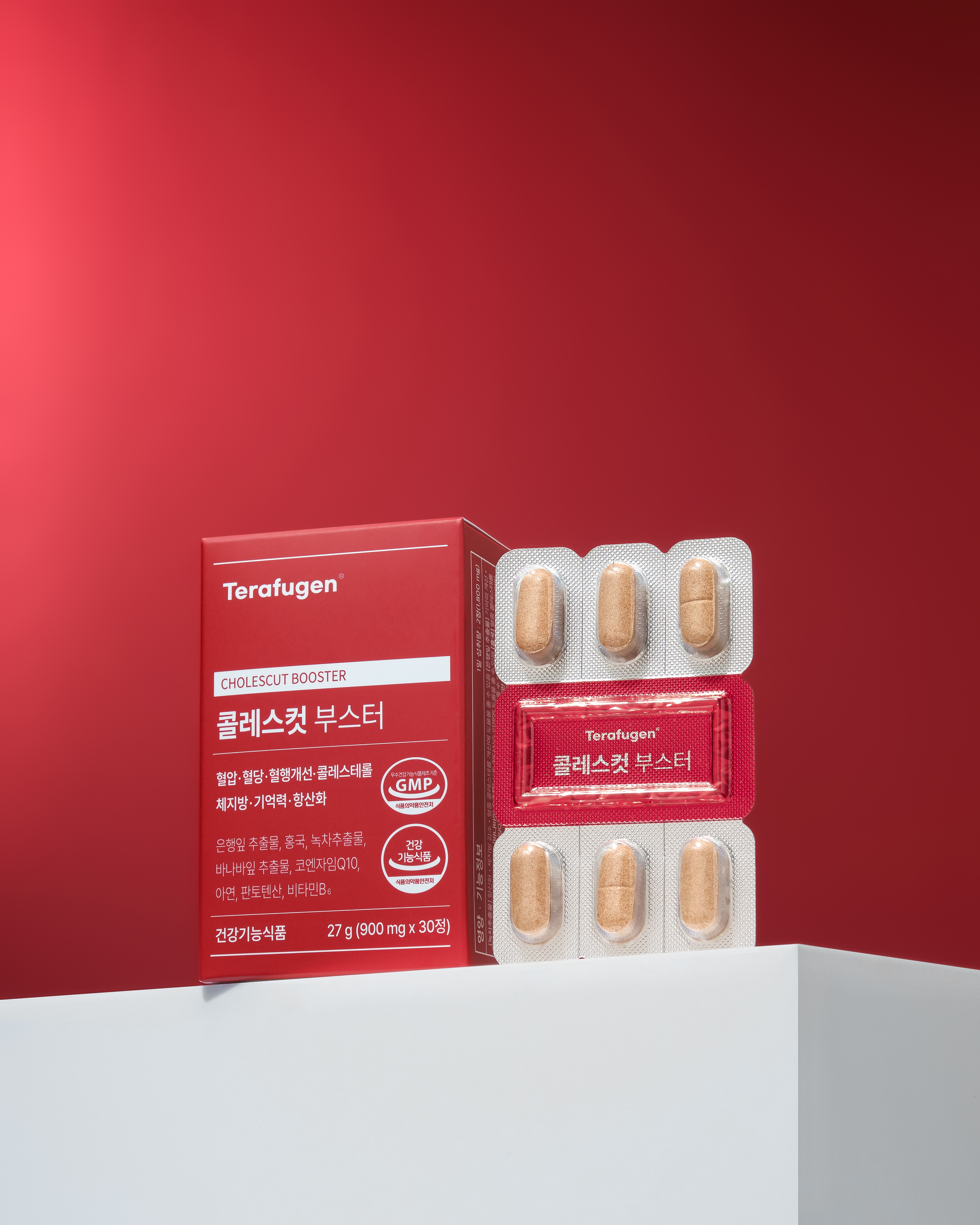 테라퓨젠 콜레스컷 부스터 코엔자임Q10 은행잎 녹차 바나바잎 900mg 30정, 6개 - 상세 이미지 3