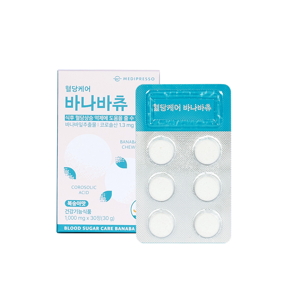 메디프레소 혈당케어 바나바츄 1,000mg 30정, 1개 - 상세 이미지 3