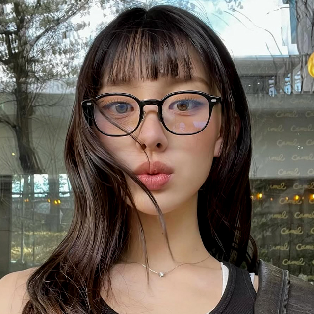 하이스터 안경 홈즈2 Holmes2 BSV 둥근 사각 여자 뿔테 코받침 안경테 - 상세 이미지 2