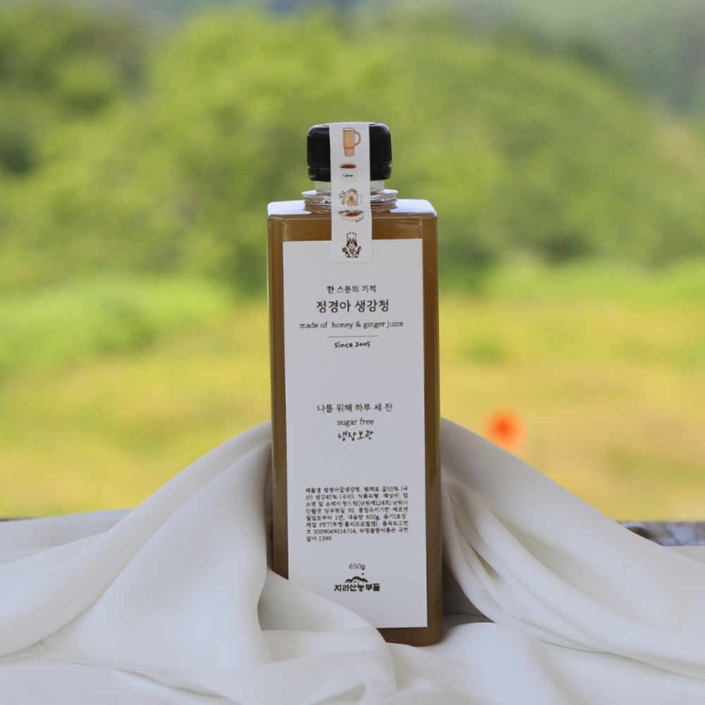 정경아 꿀생강청 650g 무설탕 생강차 수제 진저샷 선물세트 카페용 - 상세 이미지 2