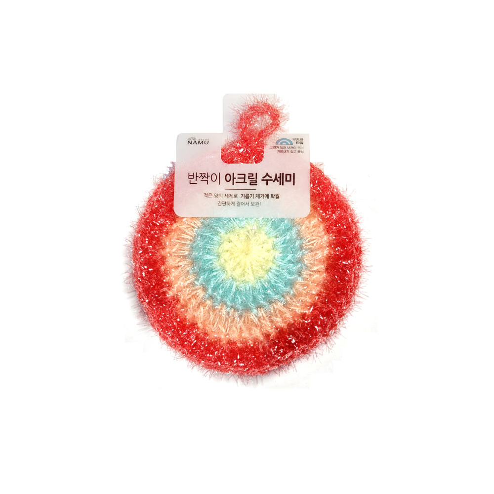 주방 설거지 반짝이 아크릴 수세미 1P - 상세 이미지 4