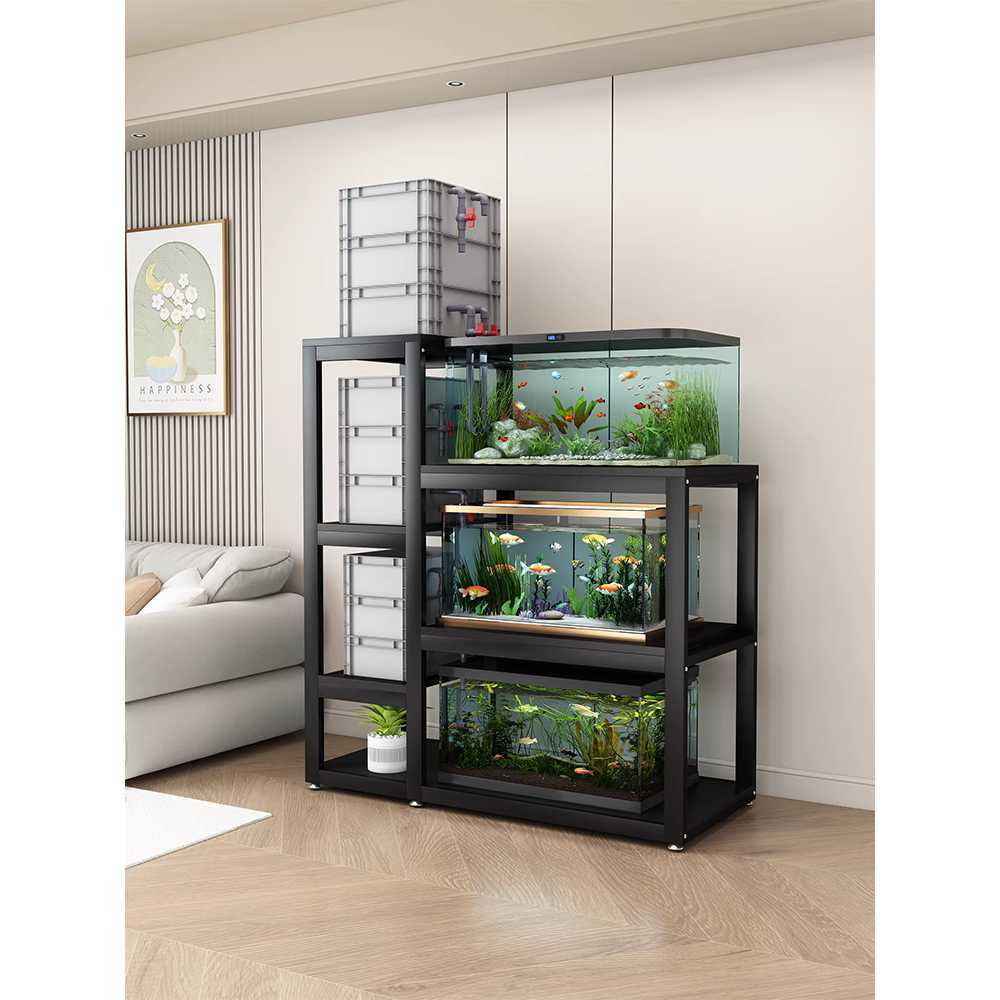 수족관 어항 받침대 인테리어 스탠드 수조 거치대 2단 90x40cm 바닥120(높이110cm) - 상세 이미지 5