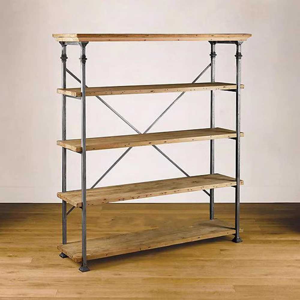 인더스트리얼 원목 선반 고재 와인 북타워 침실 책장 3단 80cm - 상세 이미지 2