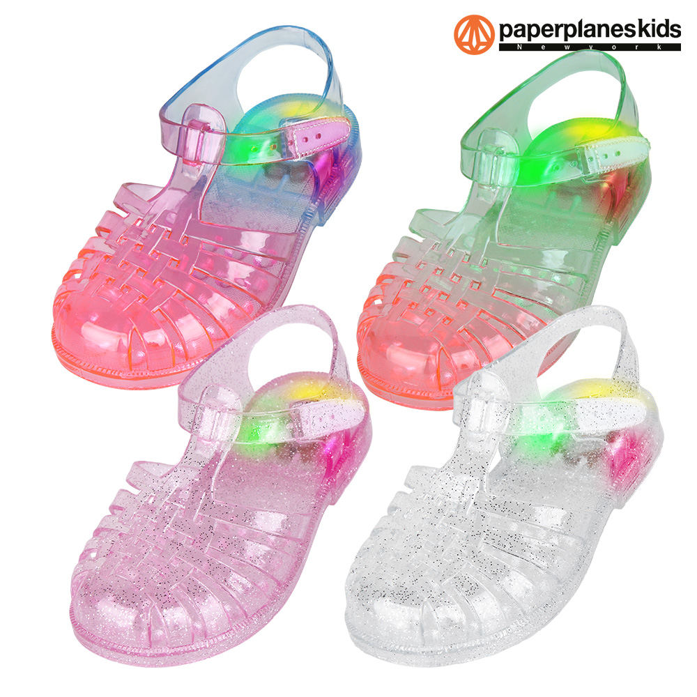 키즈 아쿠아 젤리 슈즈 아동 토들러 라이트닝 샌들 여아 물놀이 어린이집 유치원 어린이 여름 비치 공주 신발 PS5070