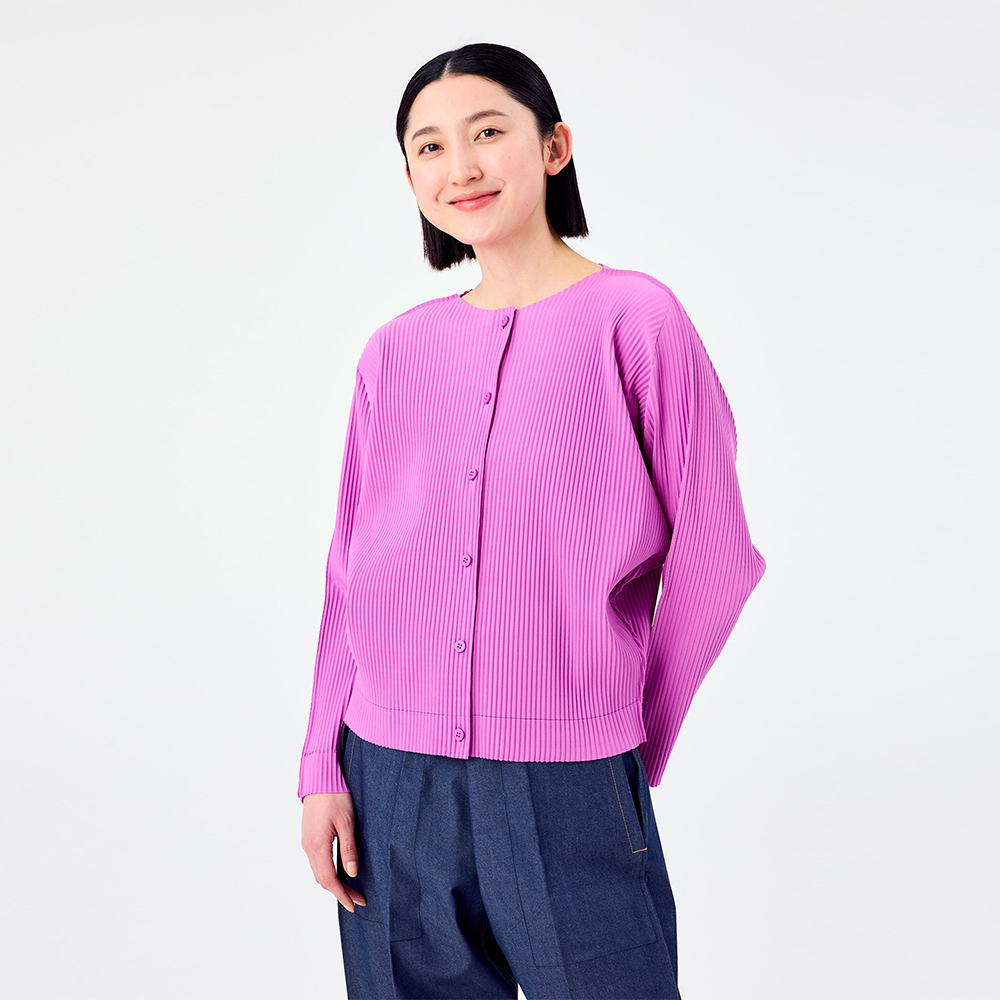 이세이미야케 미 가디건 FINE KNIT PLEATS COLOR 1 MI54KO393 - 상세 이미지 5