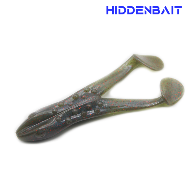 히든베이트 케레스 버징웜 개구리웜 쉐드 소프트베이트 배스낚시 배스루어 H007 PUMPKIN RED, 10cm(4인치) - 상품 이미지